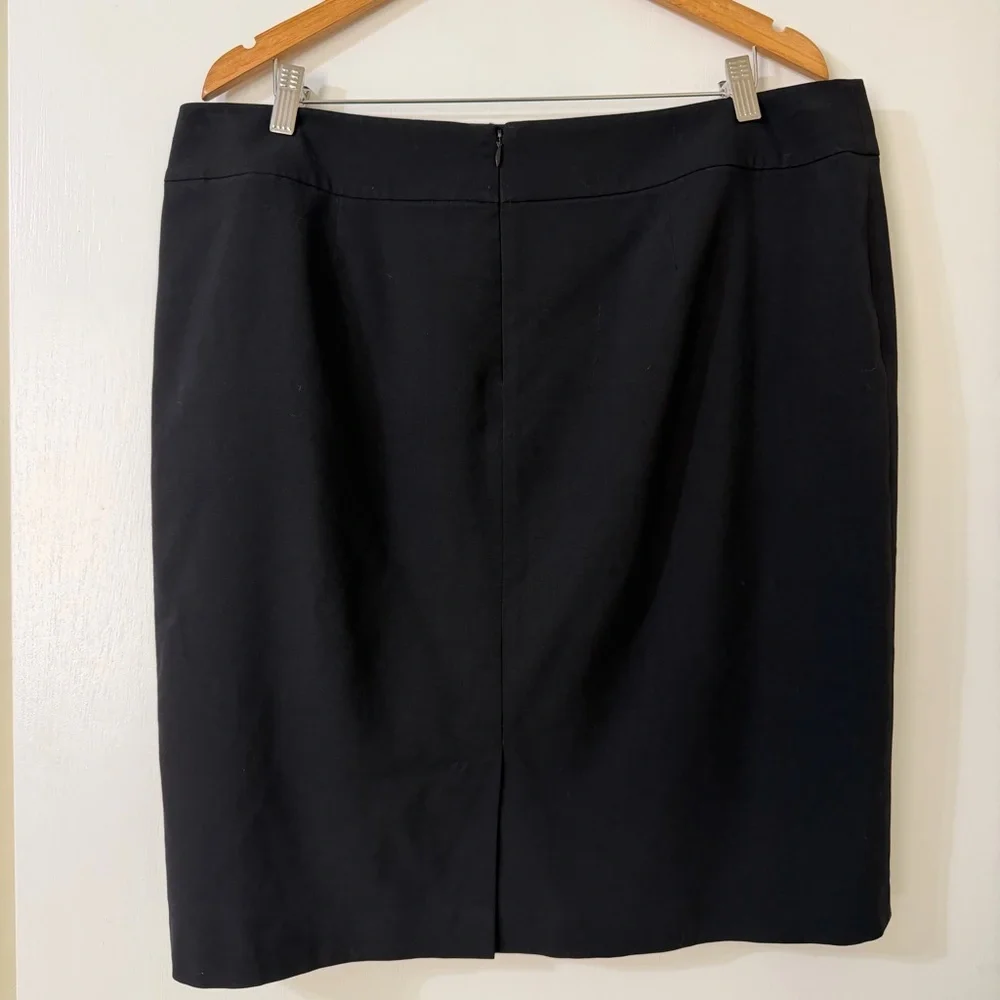 Nine West Black Pencil Suit Skirt Size 16